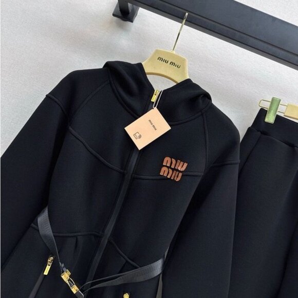 Miu Miu Black and Gold Logo Tracksuit - Picture 3 of 8